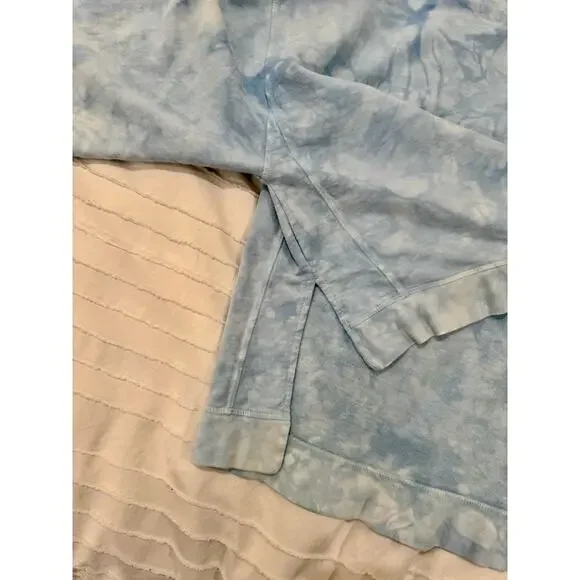 Lulus Ice Wash Tie Dye Crewneck Sweatshirt Blue Women’s Large Cloudcore Coastal - Picture 8 of 14